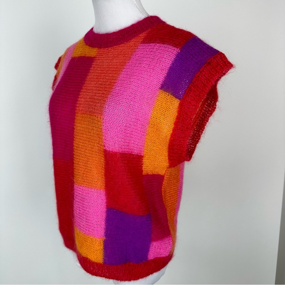 Vintage Renee Tener for Jeanne Pierre Colorful Mohair Blend Sweater Size Med Pet - Picture 7 of 14